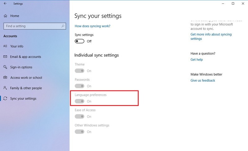 Windows 10 change language settings for all users